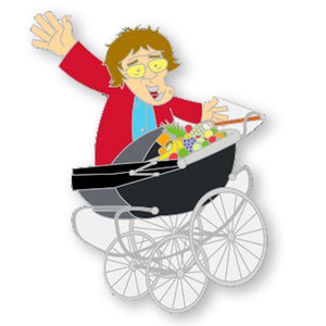 Mrs. Brown Pram Pin Badge