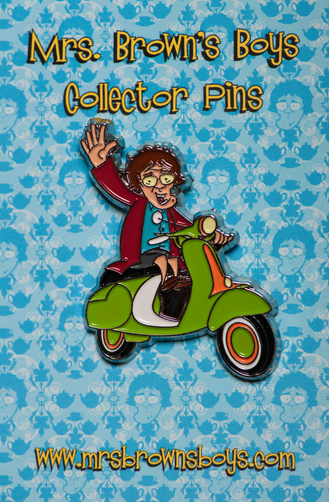 Mrs. Brown Scooter Pin